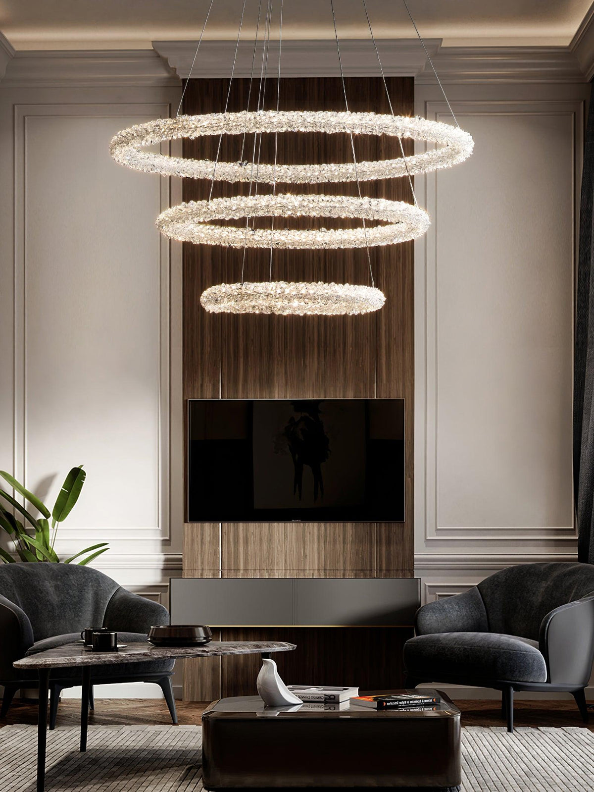 Seleira Ring kristal kroonluchter LED
