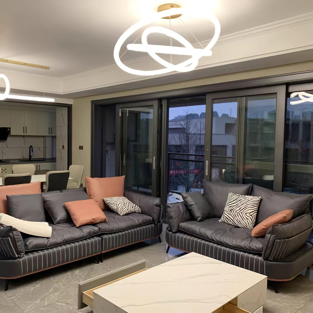 Seleira Ring kristal kroonluchter LED
