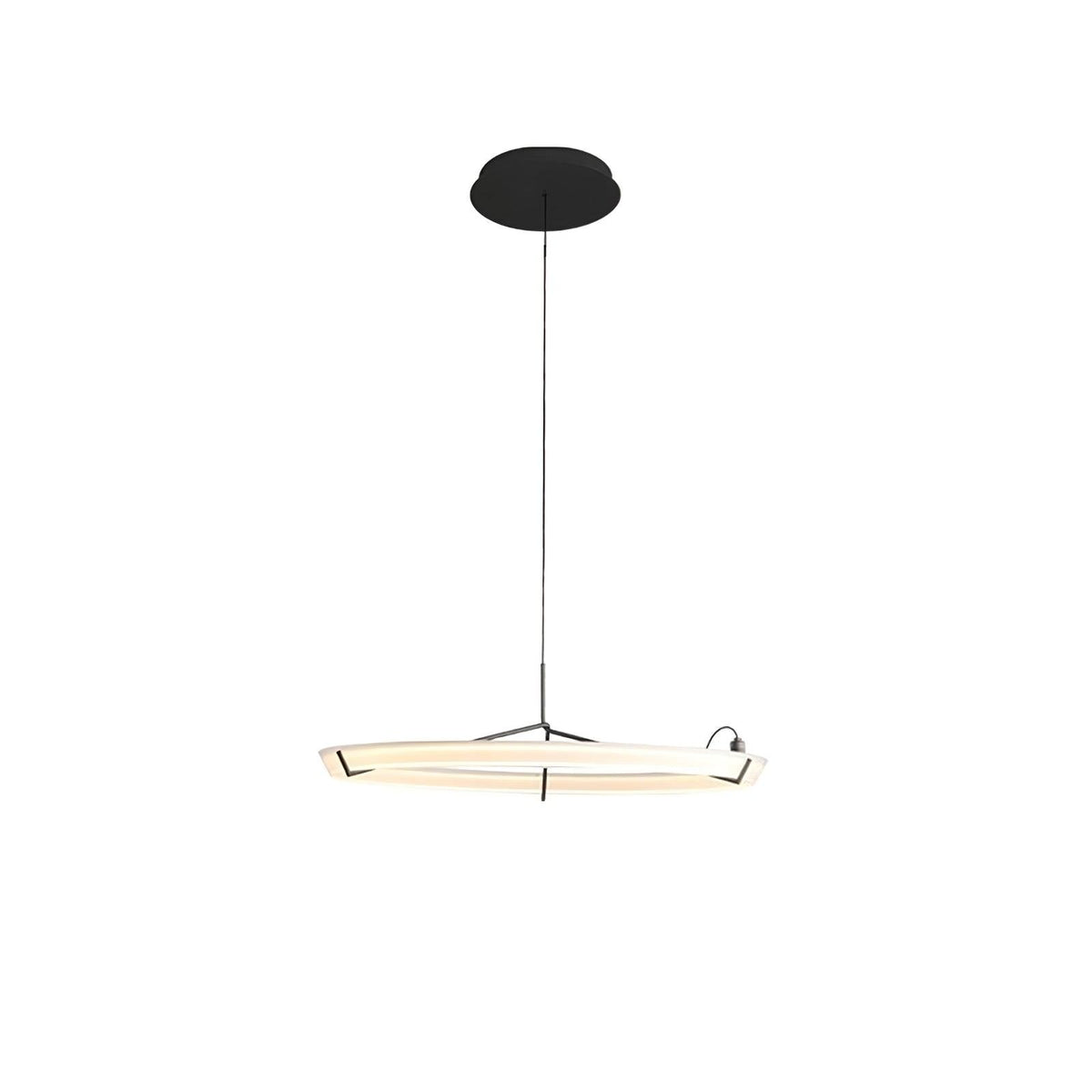 Orinirian kroonluchter met moderne ring van roestvrij staal