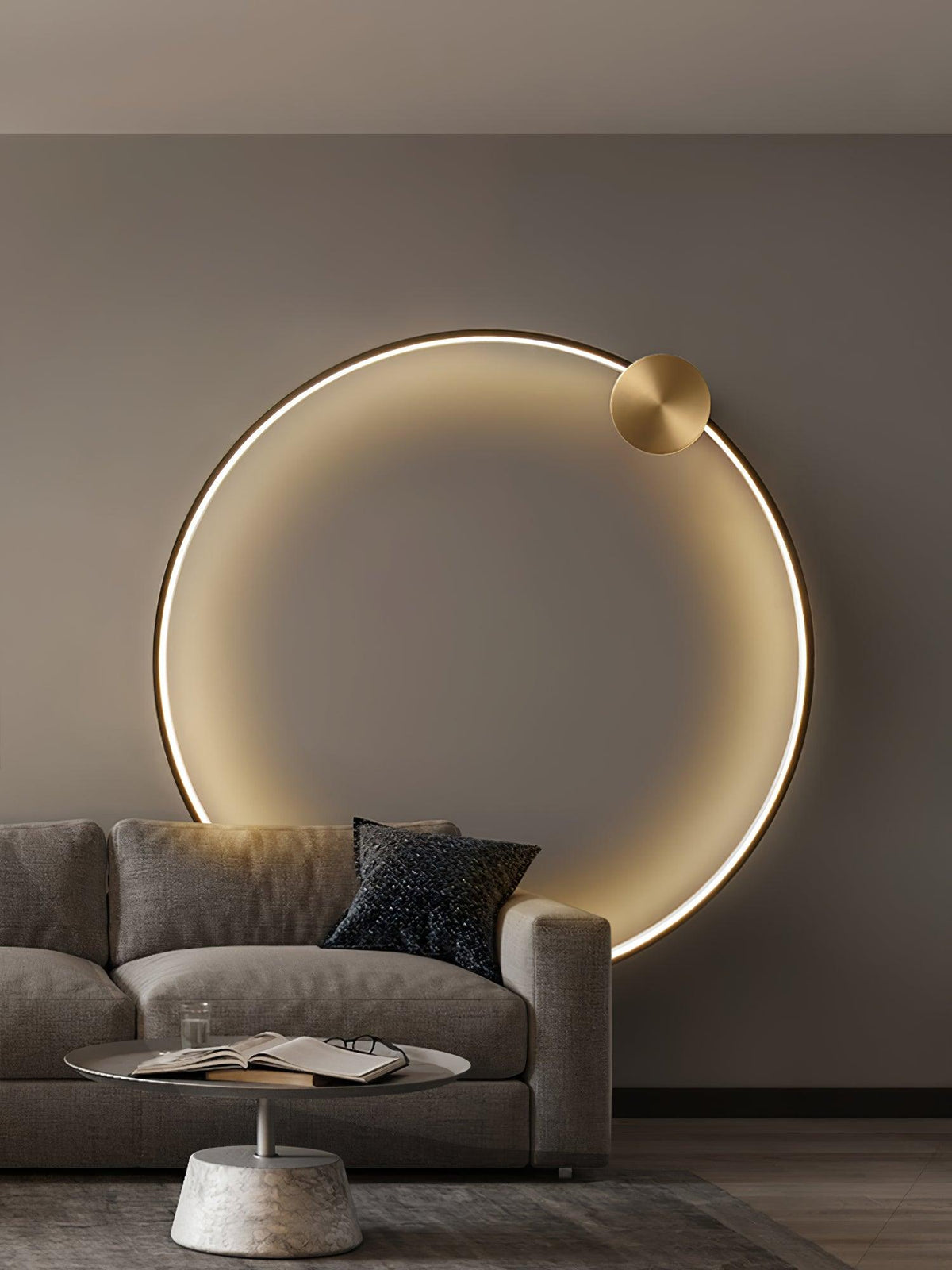 Oriaenne wandlamp Moderne Minimalistische Ringvormige LED messing Metaal