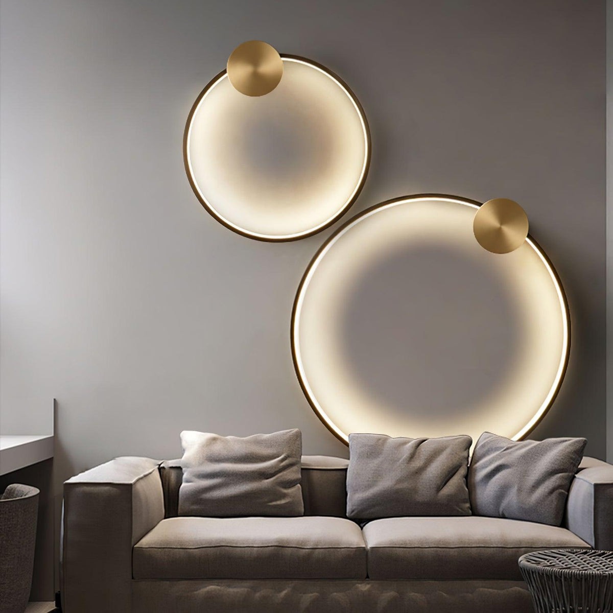 Oriaenne wandlamp Moderne Minimalistische Ringvormige LED messing Metaal