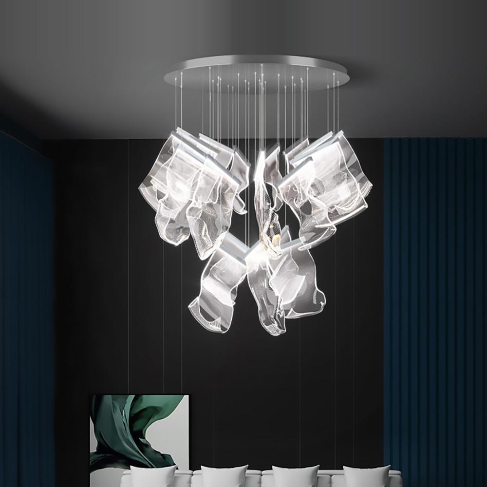 Lucuian kroonluchter acrylaat LED abstract zwevend kunstwerk