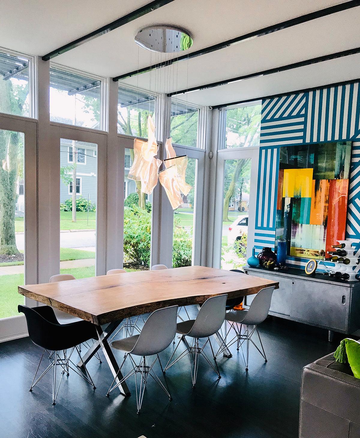 Lucuian kroonluchter acrylaat LED abstract zwevend kunstwerk