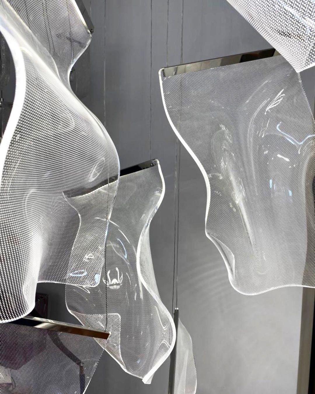 Lucuian kroonluchter acrylaat LED abstract zwevend kunstwerk