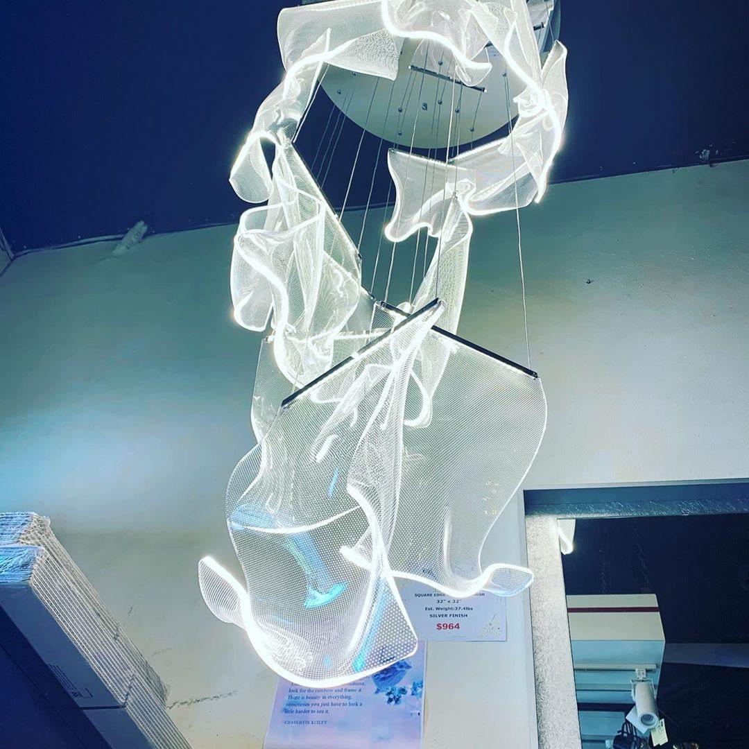 Lucuian kroonluchter acrylaat LED abstract zwevend kunstwerk