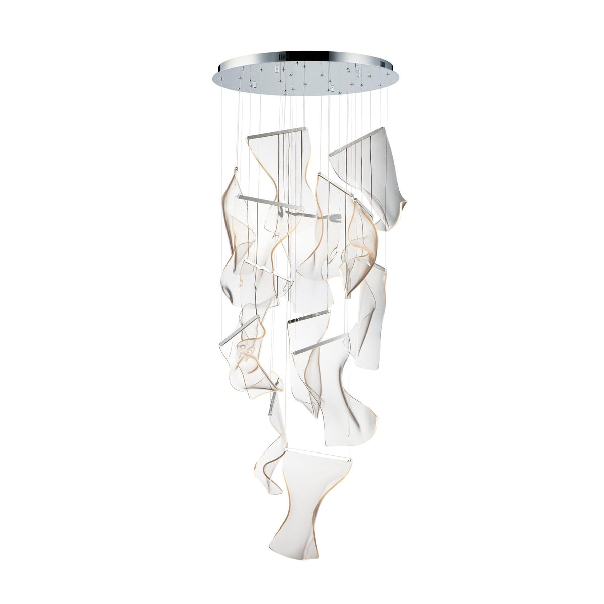 Lucuian kroonluchter acrylaat LED abstract zwevend kunstwerk
