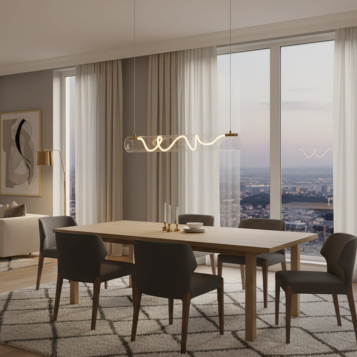 Ripple lineaire hanglamp