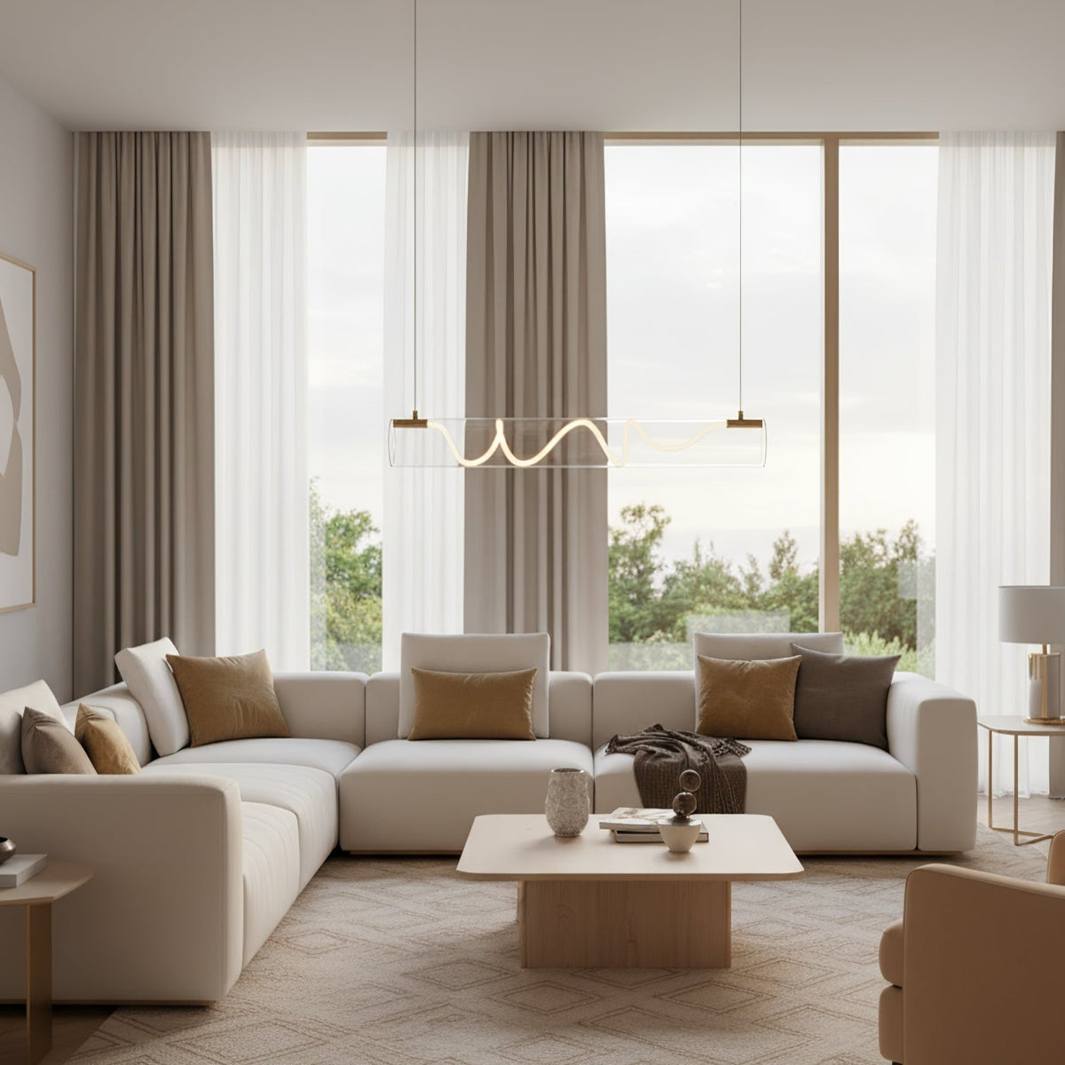 Ripple lineaire hanglamp