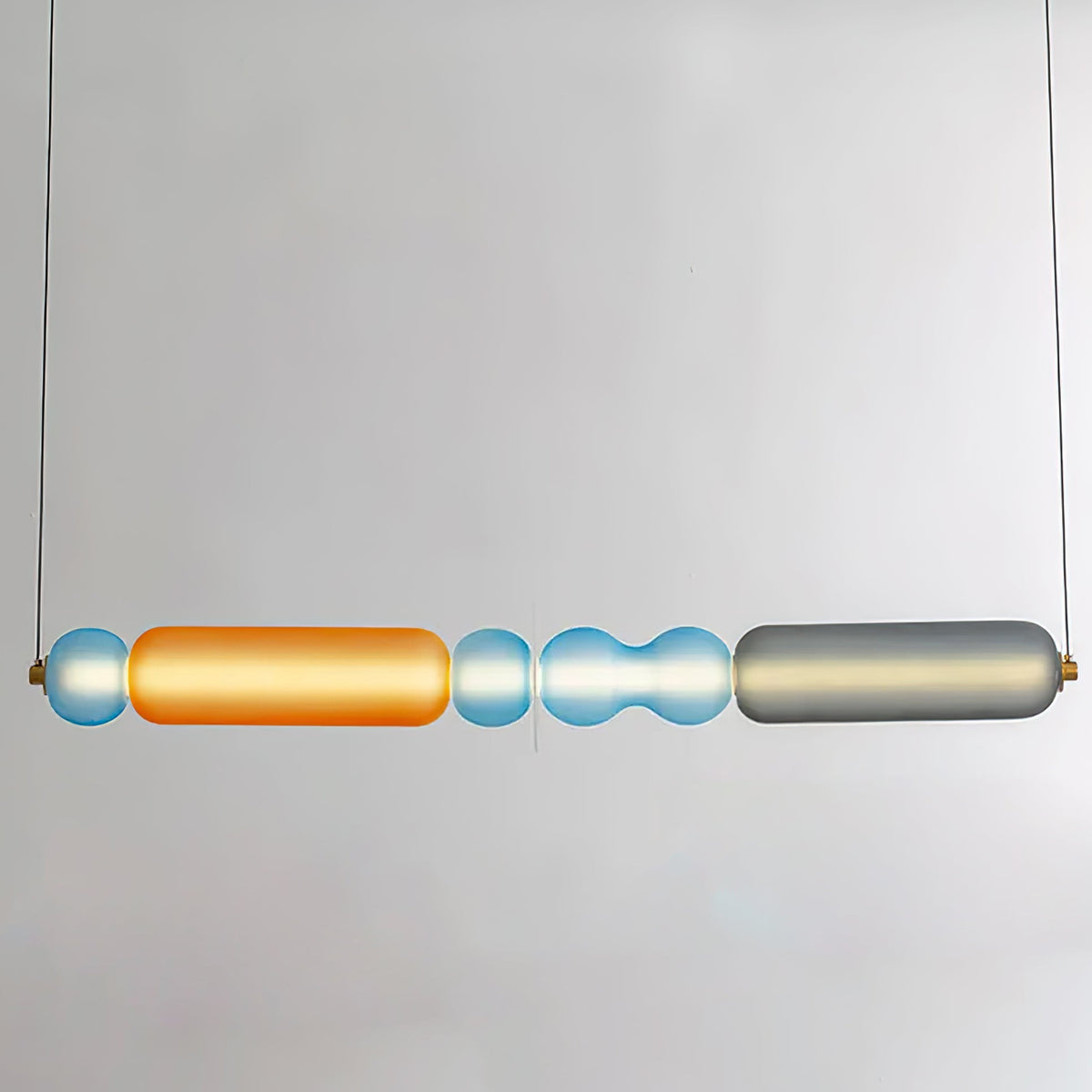 Lioririse hanglamp met gekleurde glas modern
