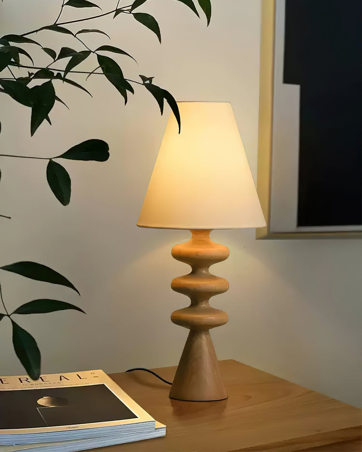 Zelms moderne tafellamp van hout