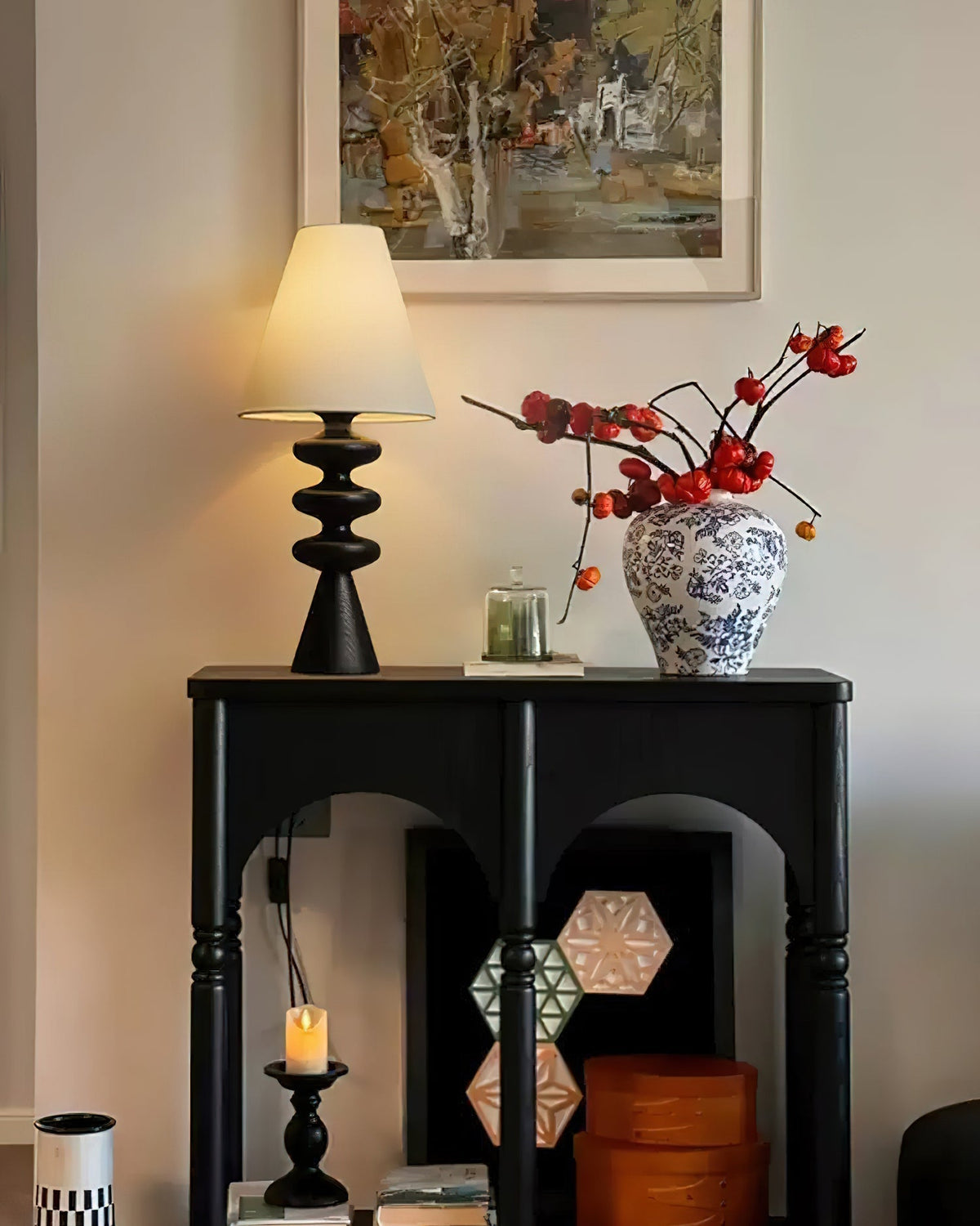 Zelms moderne tafellamp van hout