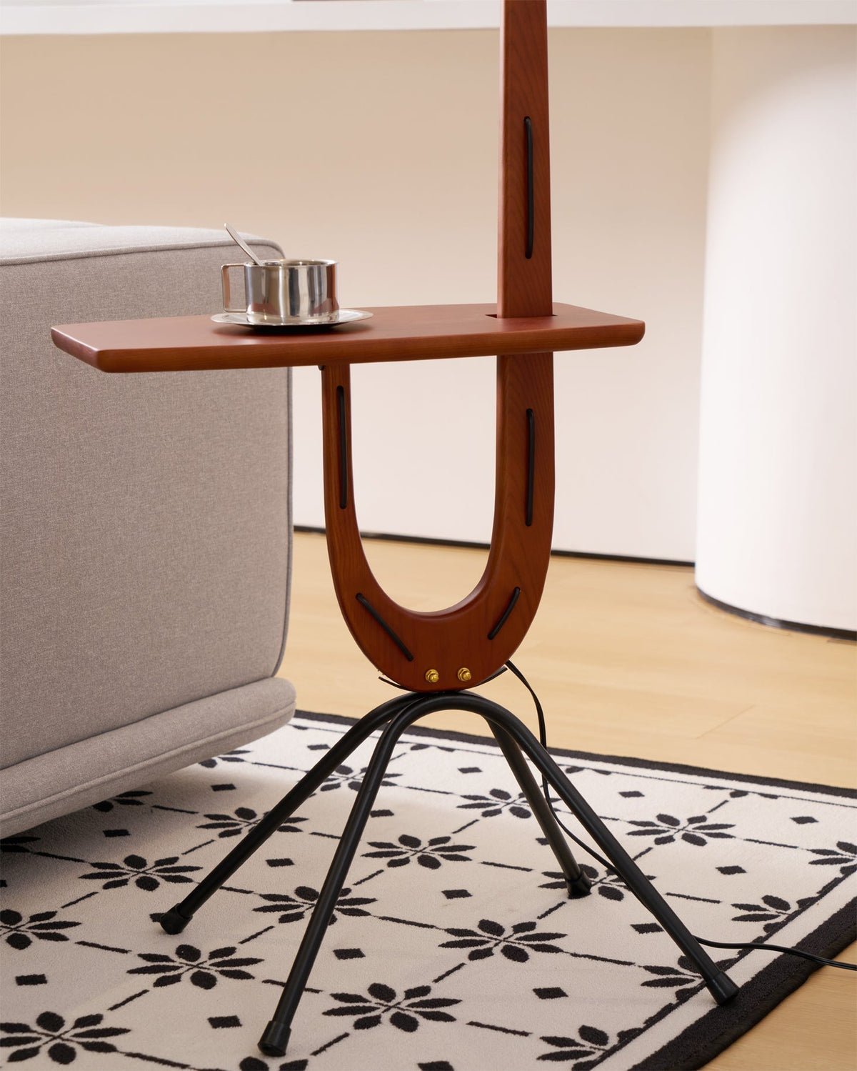 Vemara Mid Century Houten vloerlamp