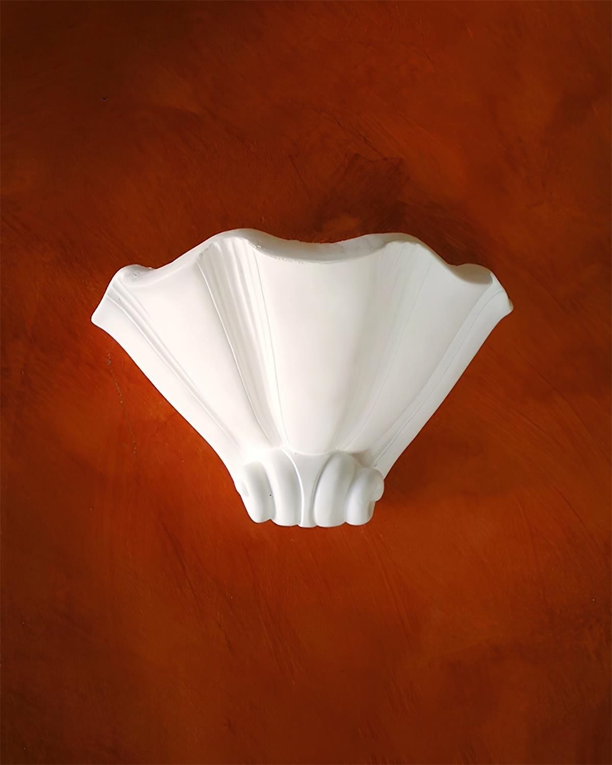 Dorien wandlamp Plaster Wit Schelp Klassiek
