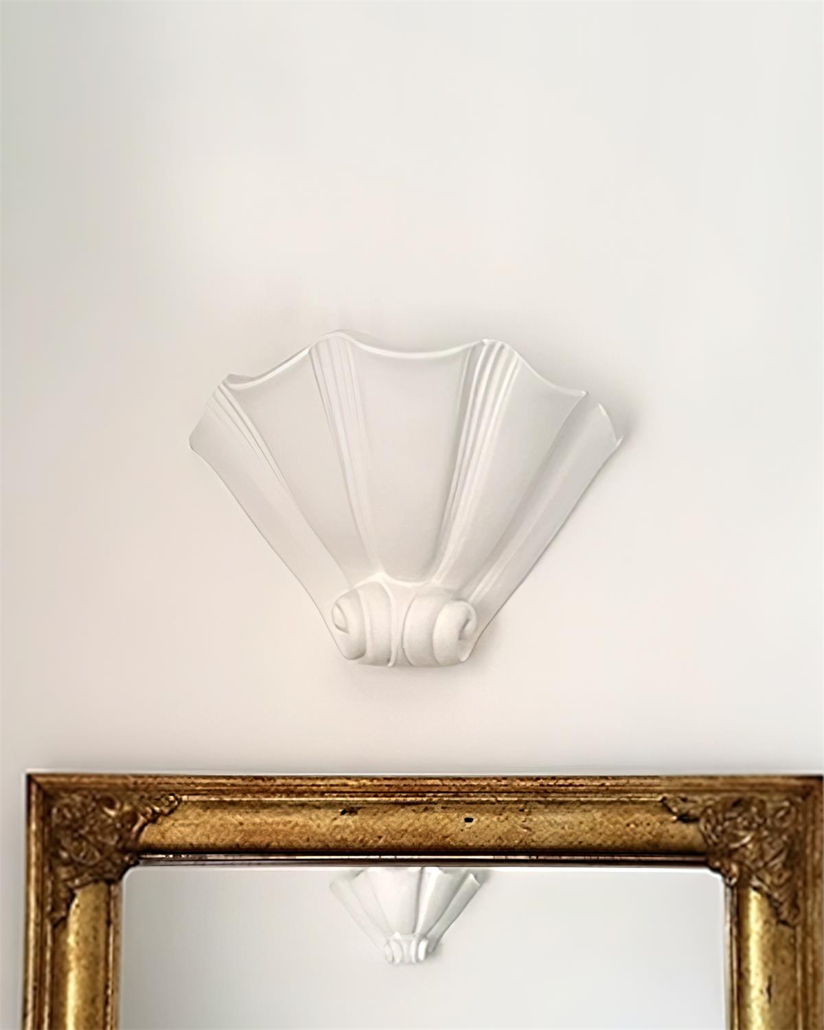 Dorien wandlamp Plaster Wit Schelp Klassiek