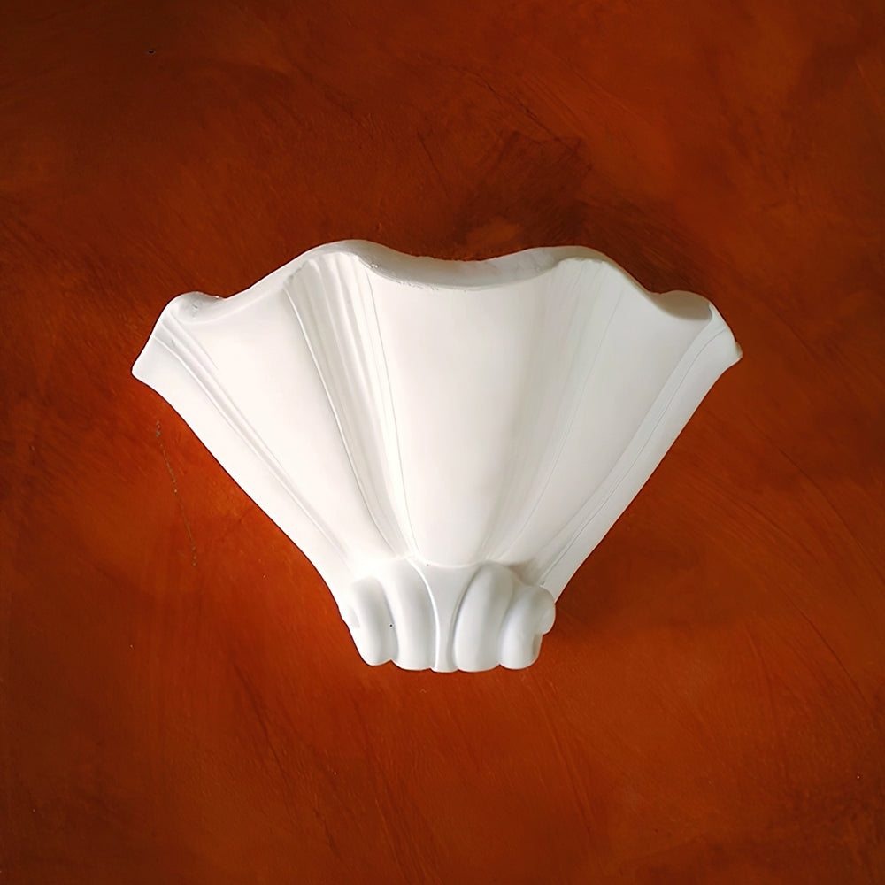 Dorien wandlamp Plaster Wit Schelp Klassiek