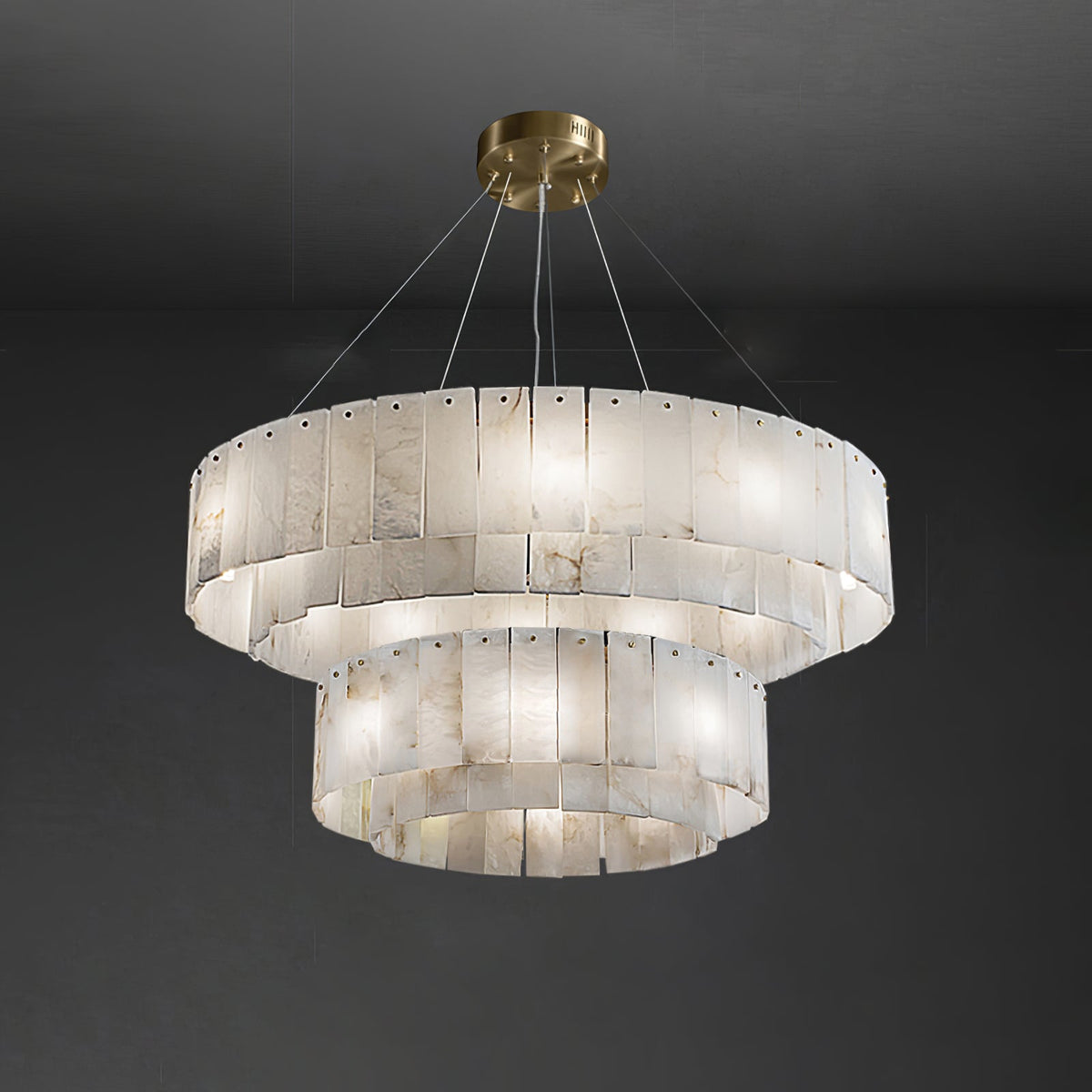 Dovin hanglamp van albast