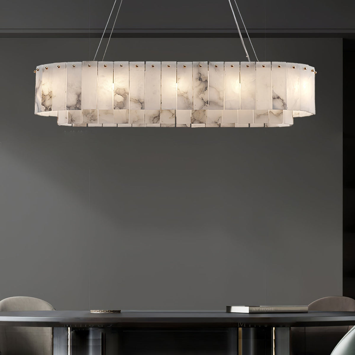 Dovin hanglamp van albast