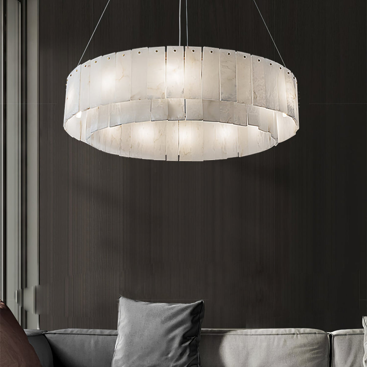 Dovin hanglamp van albast