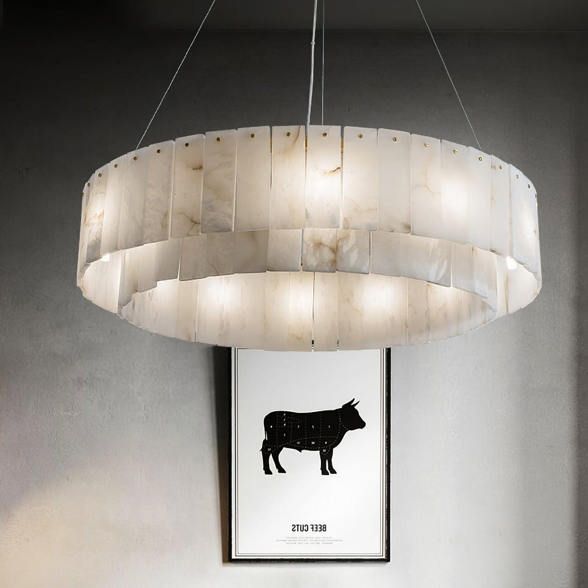 Dovin hanglamp van albast
