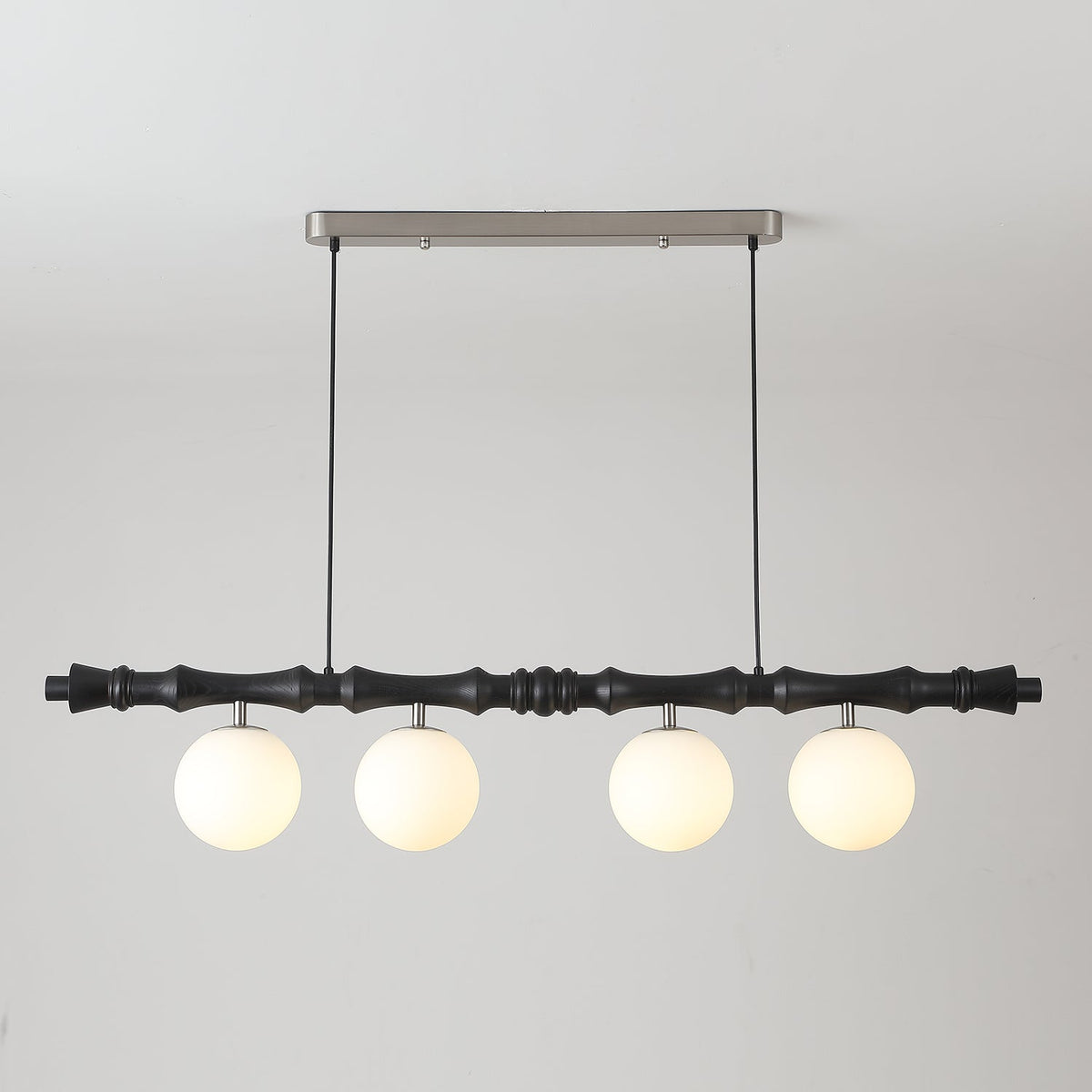 Bivio Lineaire hanglamp van goud en walnoot