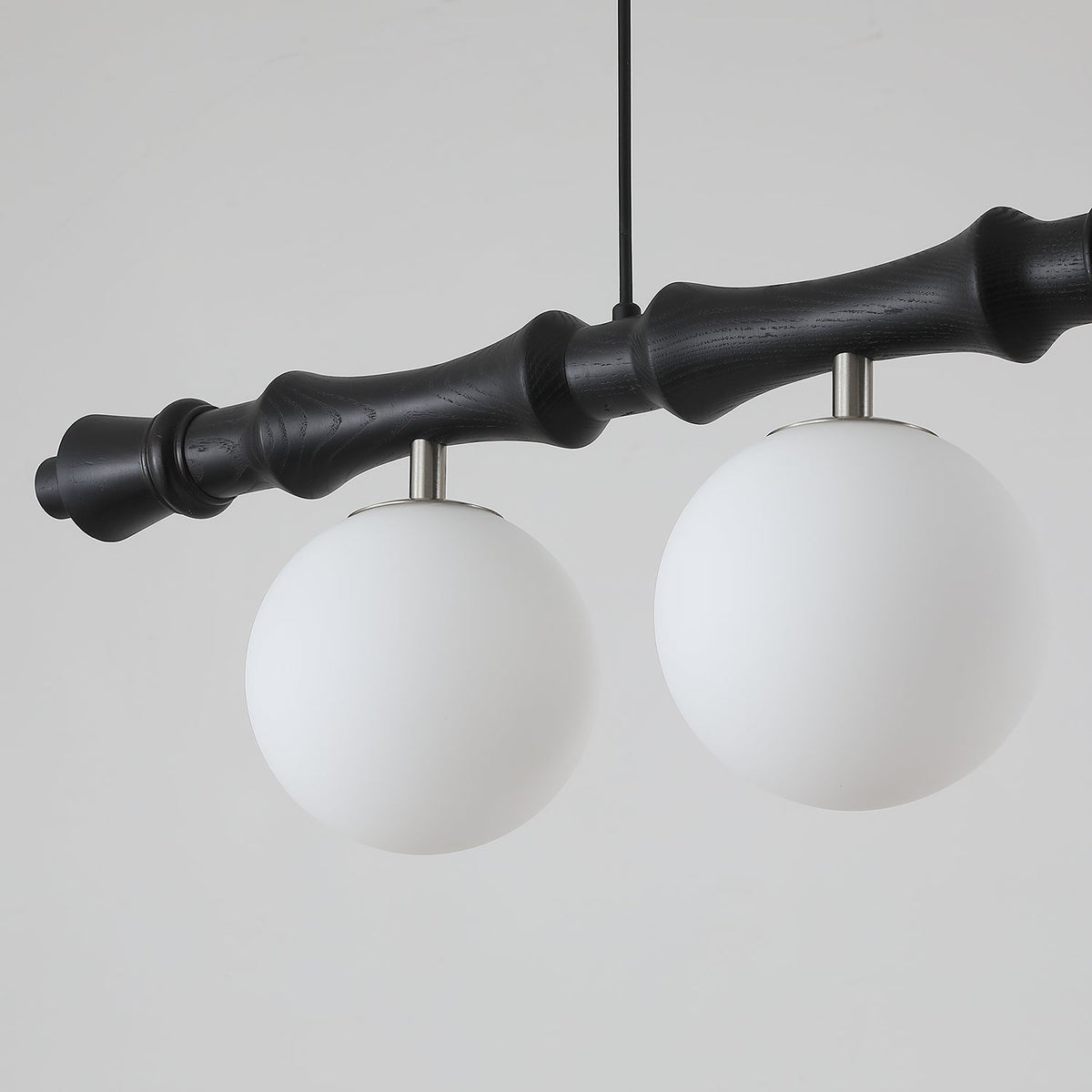 Bivio Lineaire hanglamp van goud en walnoot