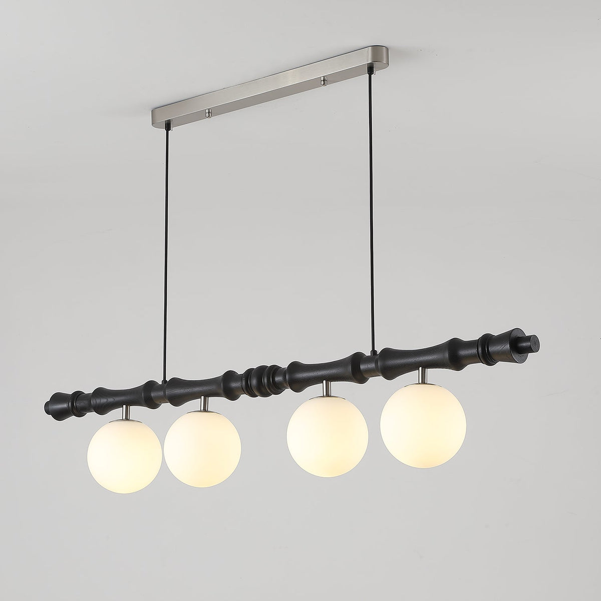 Bivio Lineaire hanglamp van goud en walnoot