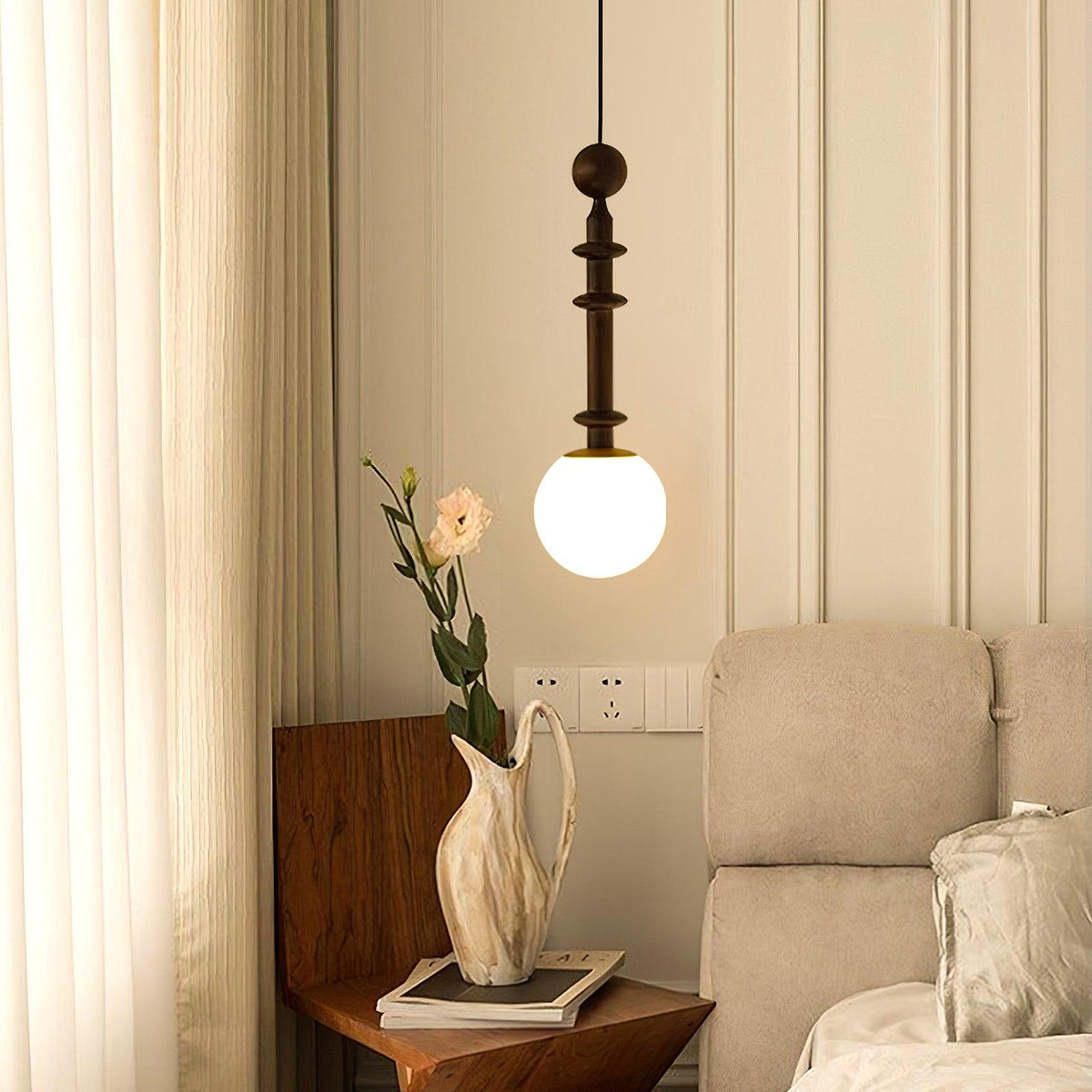 Barvel houten industriële hanglamp
