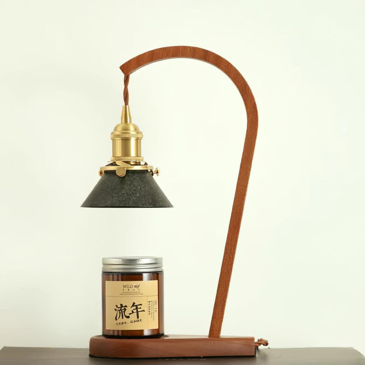 Aldorira Houten tafellamp Mid-Century Modern