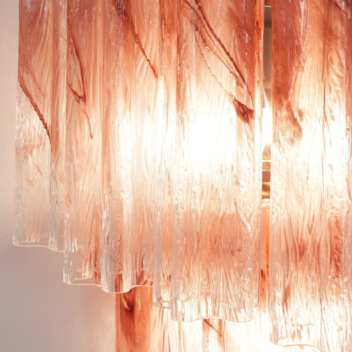 Lioreeria wandlamp Roze Glasbladen Romantisch Waterverf