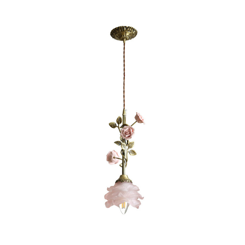 Avenoielle hanglamp met bloemmotief