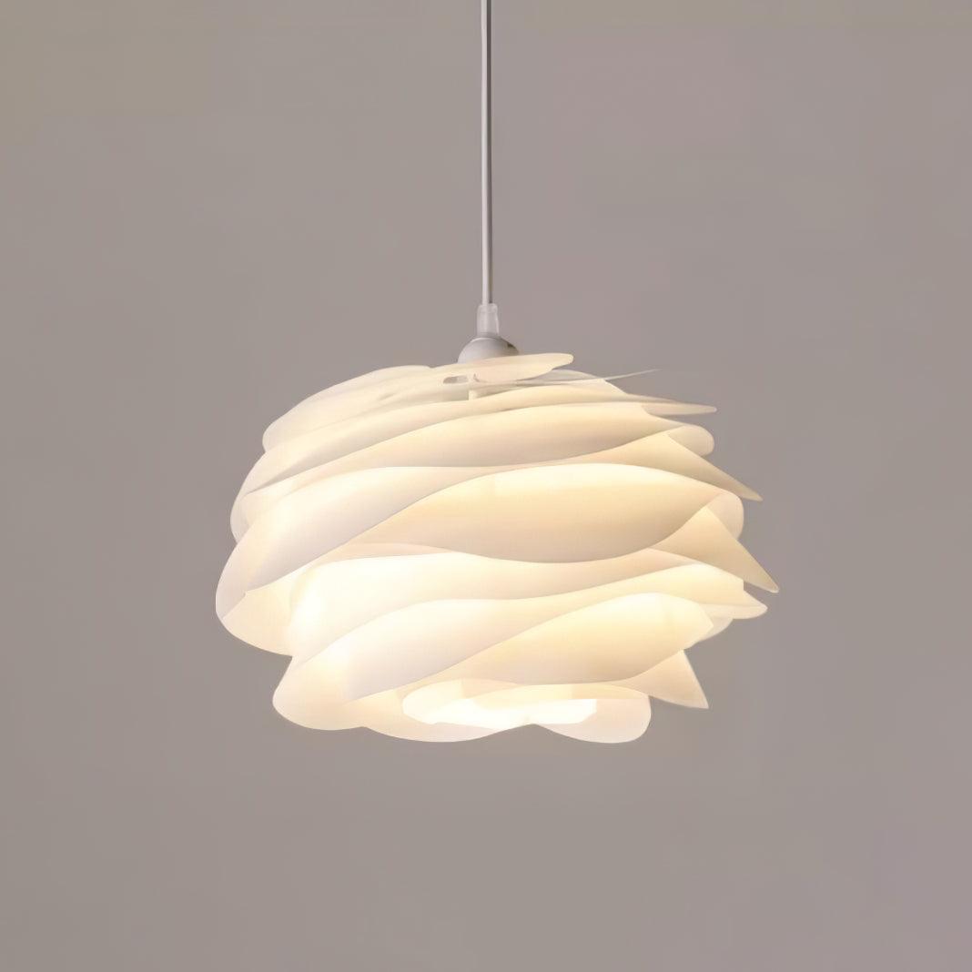 Kirove hanglamp PVC roosbloemen gelaagd romantisch