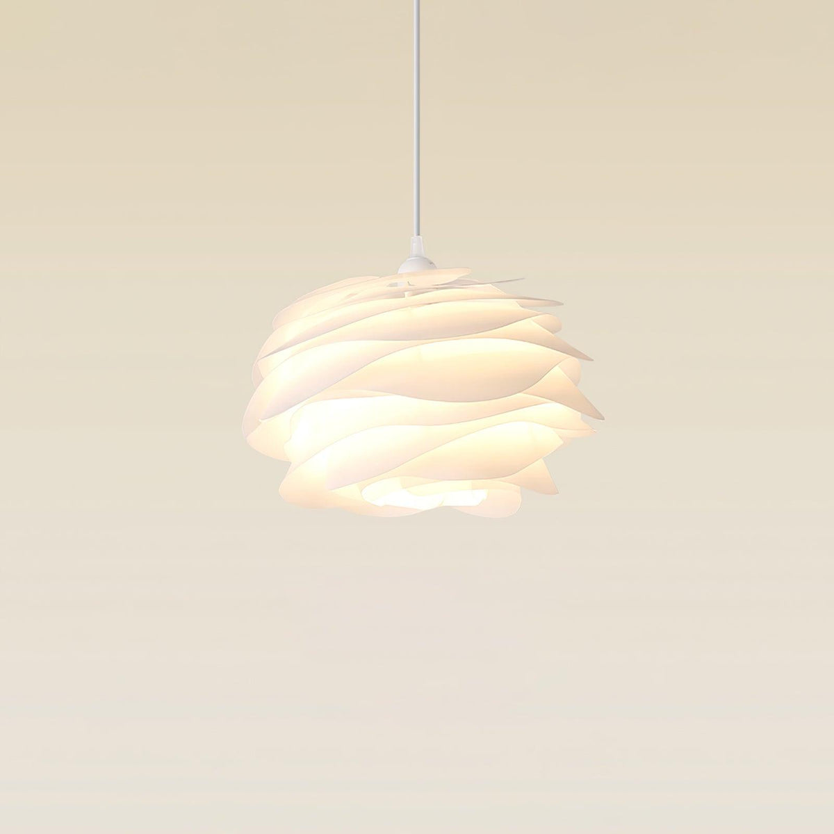 Kirove hanglamp PVC roosbloemen gelaagd romantisch