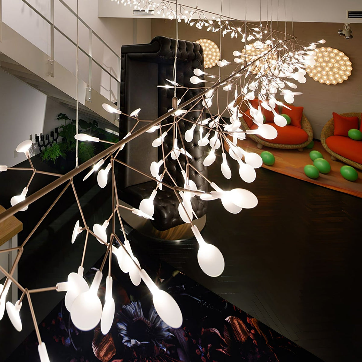 Auroreon Kroonluchter roségoud Firefly LED Tak