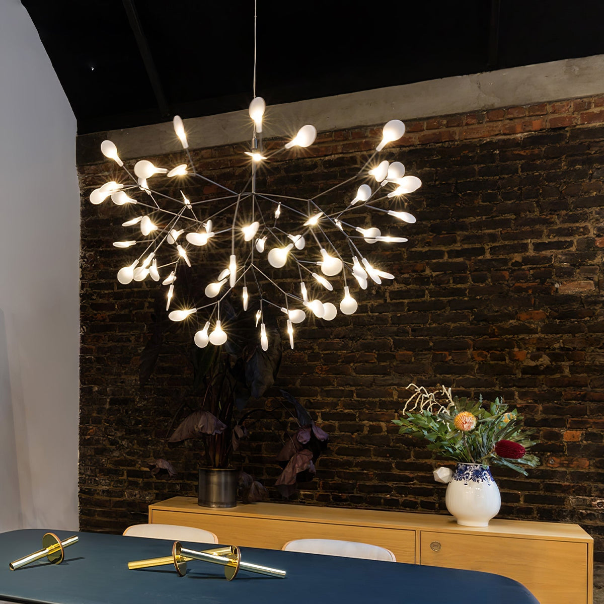 Auroreon Kroonluchter roségoud Firefly LED Tak