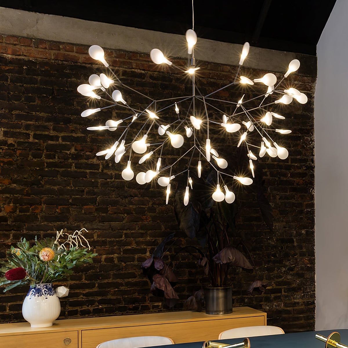 Auroreon Kroonluchter roségoud Firefly LED Tak