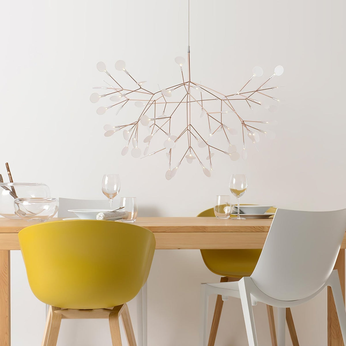 Auroreon Kroonluchter roségoud Firefly LED Tak