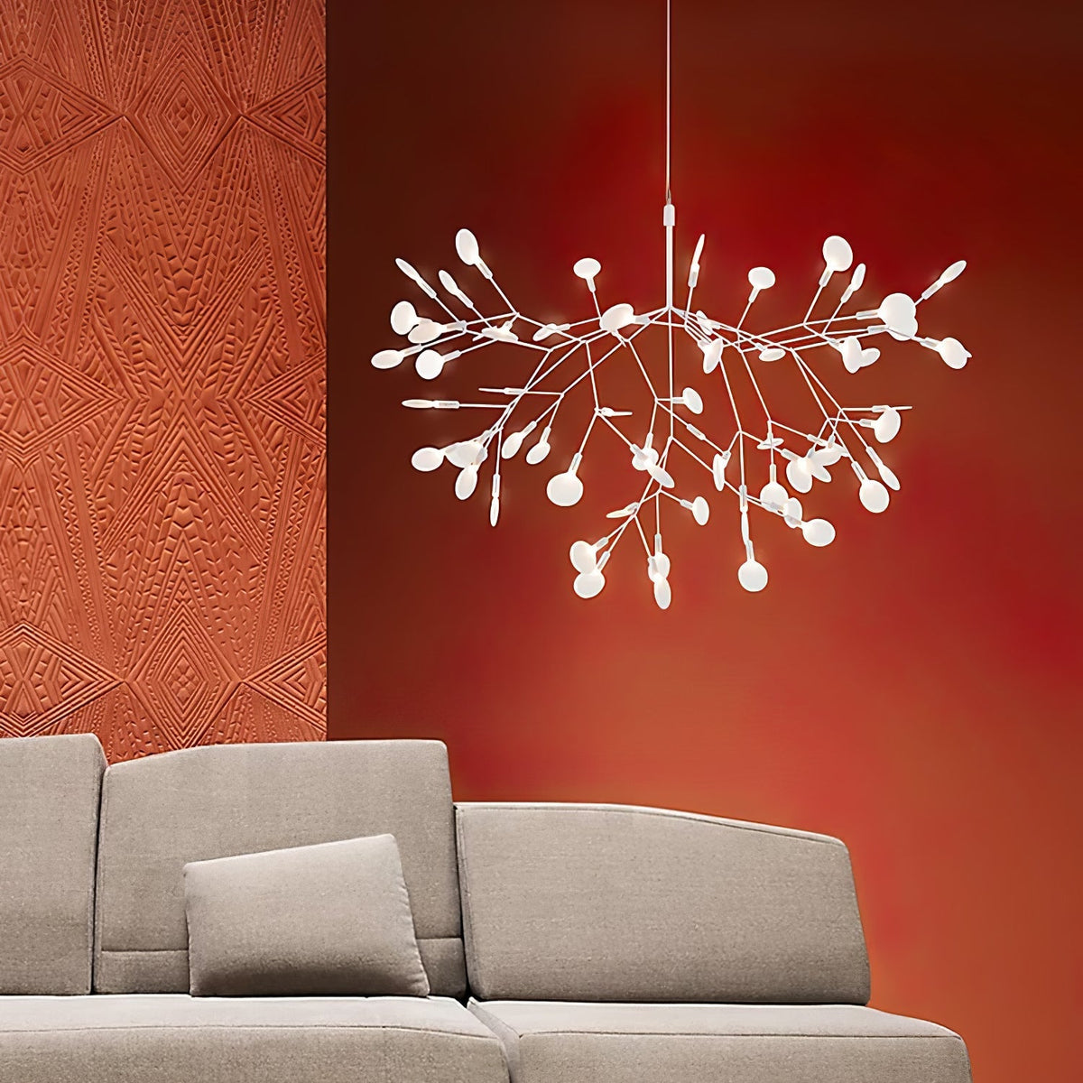 Auroreon Kroonluchter roségoud Firefly LED Tak