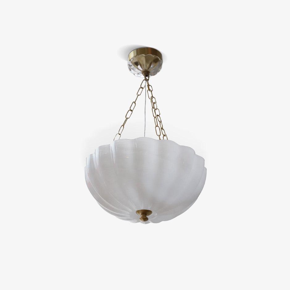 Voriq kroonluchter glazen kom messing ketting