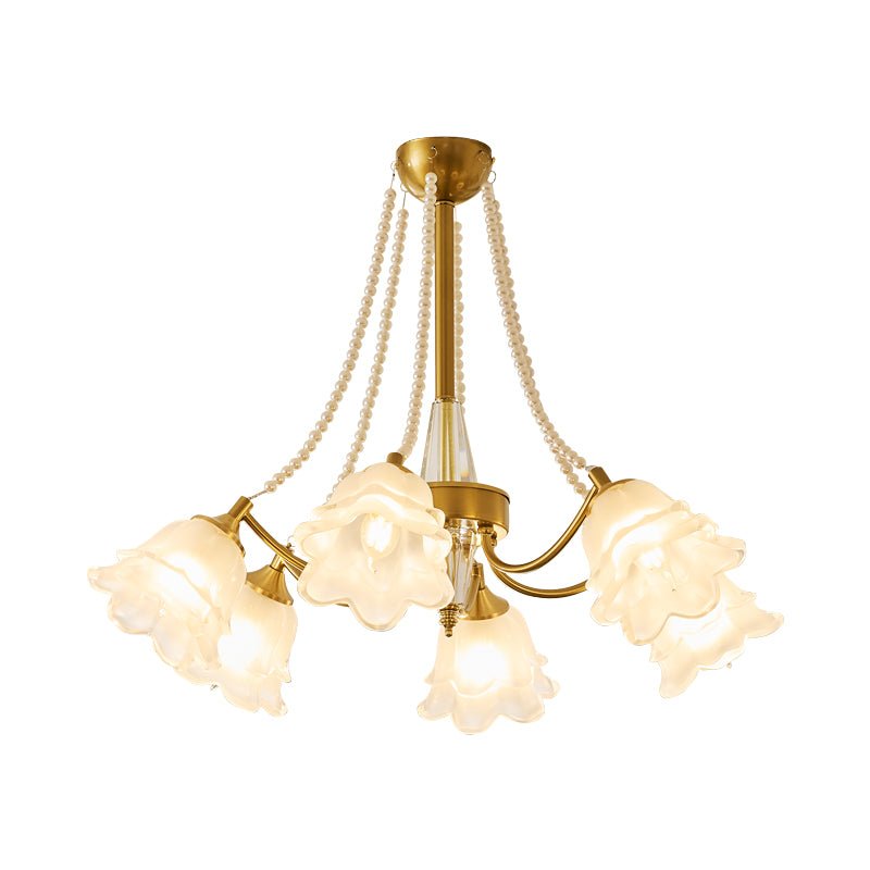 Allirila Traditionele Elegantie Vintage Bloom Parelmoer glas Kroonluchter