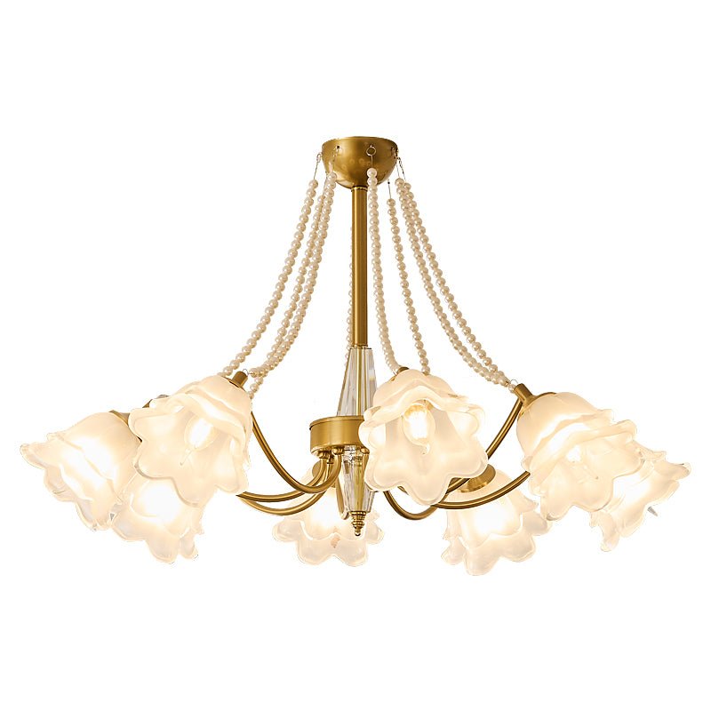 Allirila Traditionele Elegantie Vintage Bloom Parelmoer glas Kroonluchter