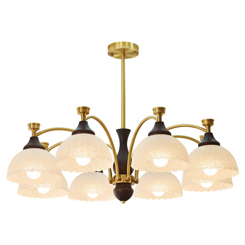 Avvynila Traditionele Elegantie Vintage messing Hout Kroonluchter