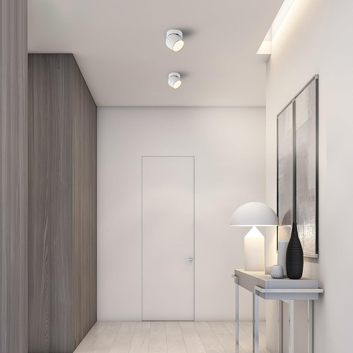 Keveny plafondspot aluminium geribbel draaibaar minimalistisch