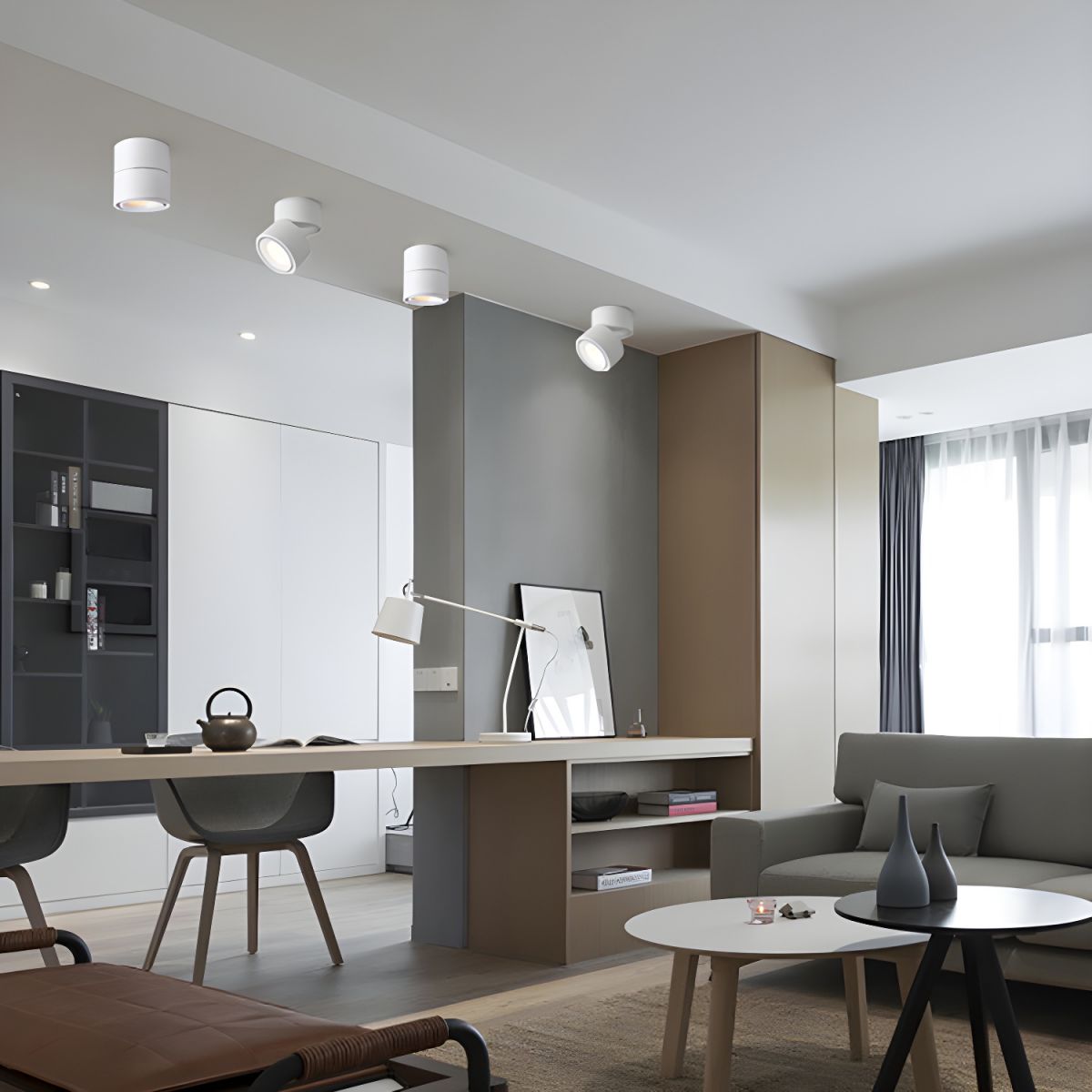 Kixor plafondlamp aluminium verstelbare spot licht minimalistisch
