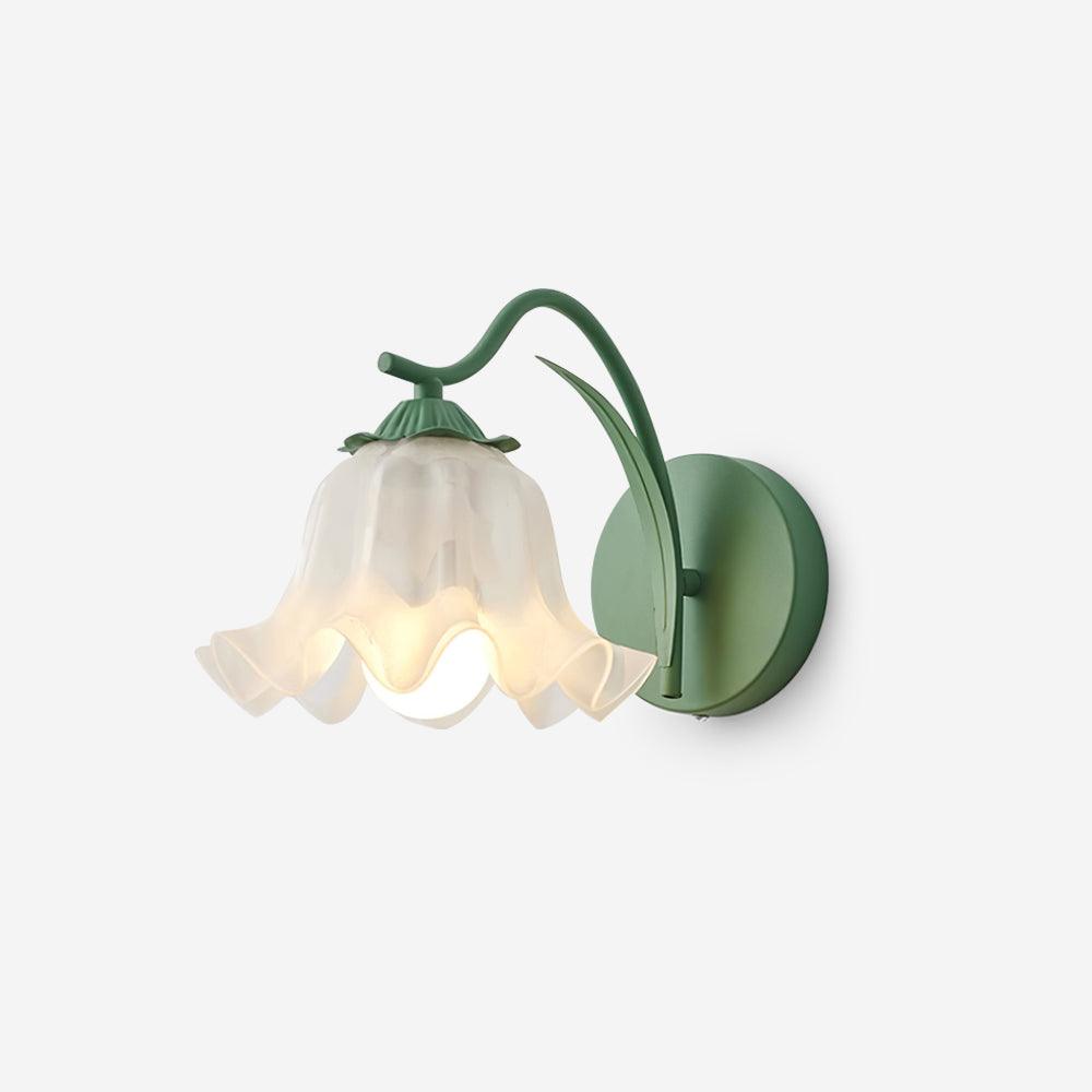 Lily wandlamp Botanical Whimsy groen steel