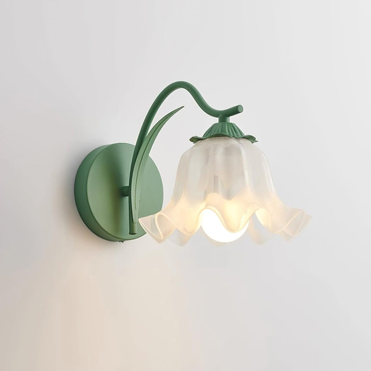 Lily wandlamp Botanical Whimsy groen steel