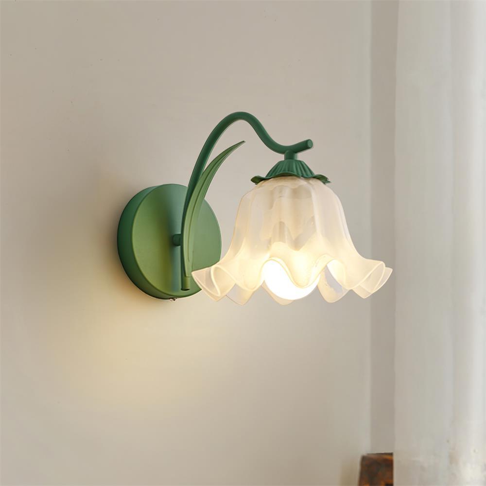 Lily wandlamp Botanical Whimsy groen steel