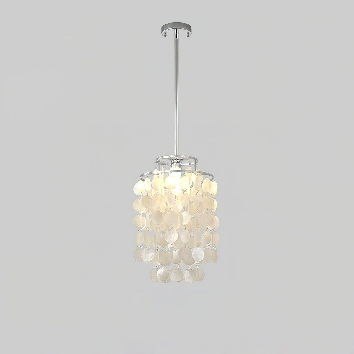 Vana hanglamp ronde schelp chroom