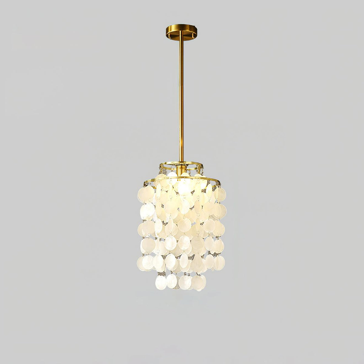 Vana hanglamp ronde schelp chroom