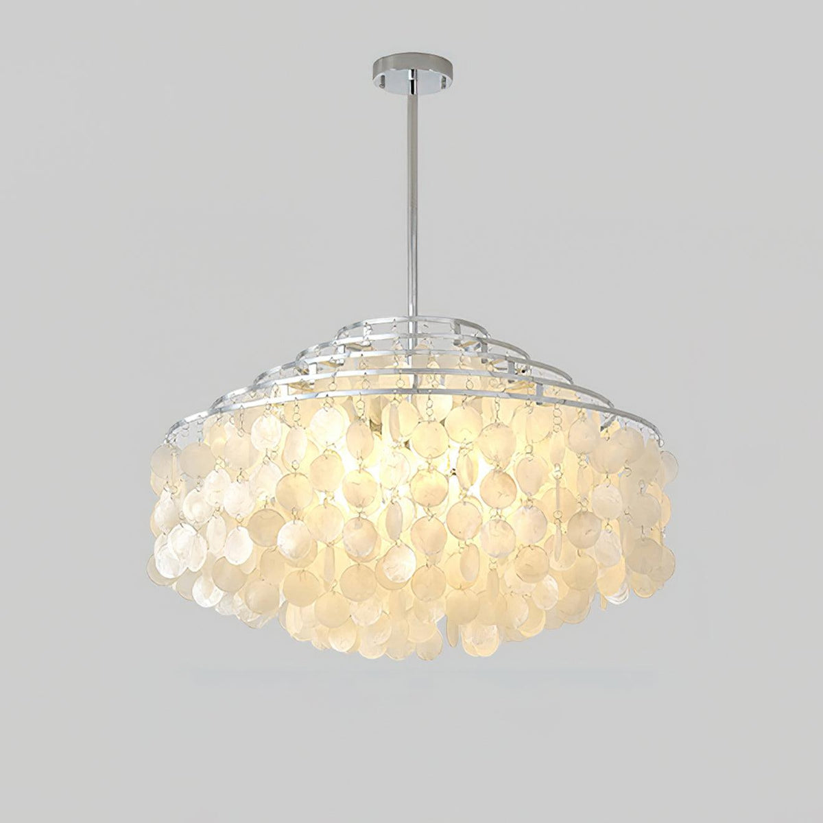 Vana hanglamp ronde schelp chroom