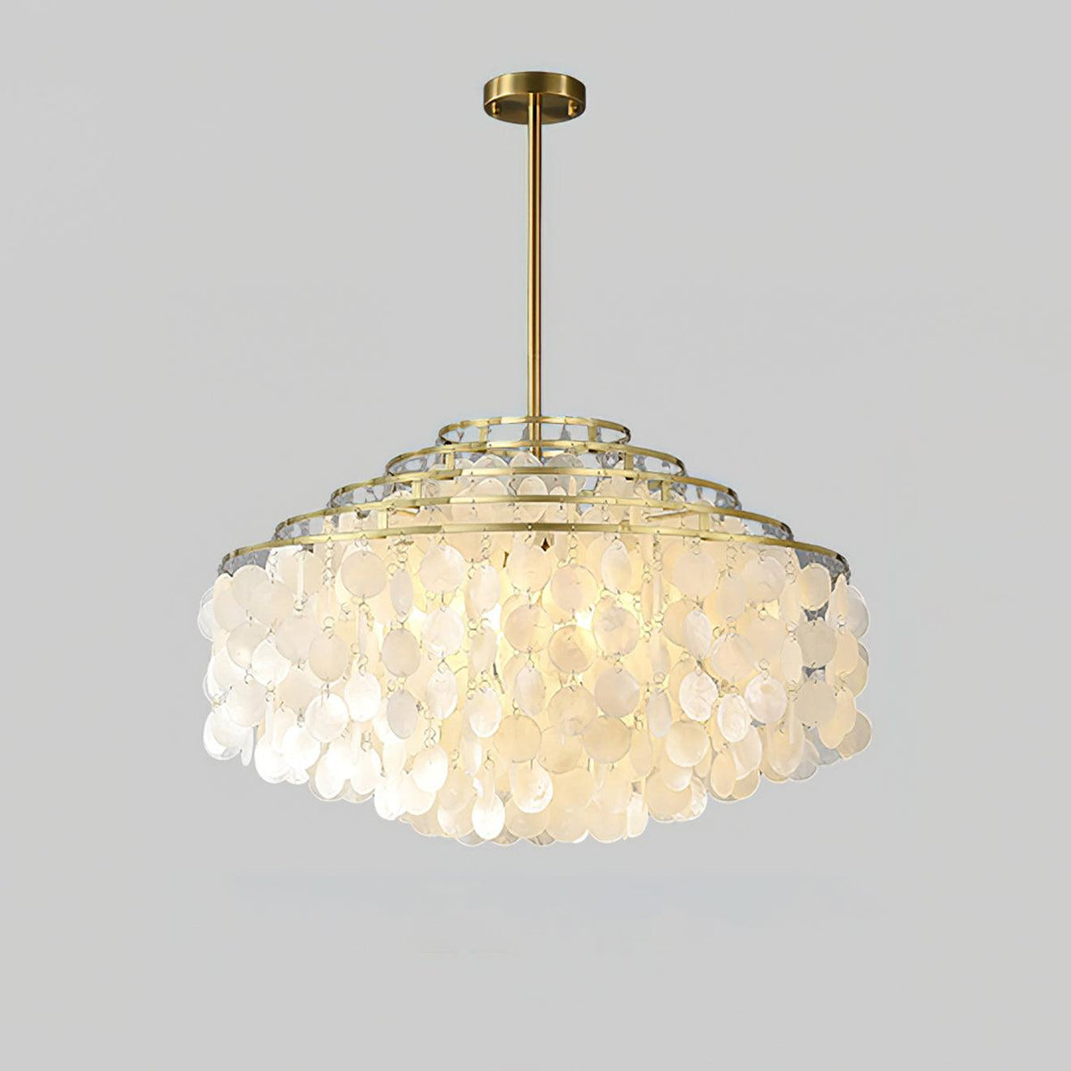 Vana hanglamp ronde schelp chroom